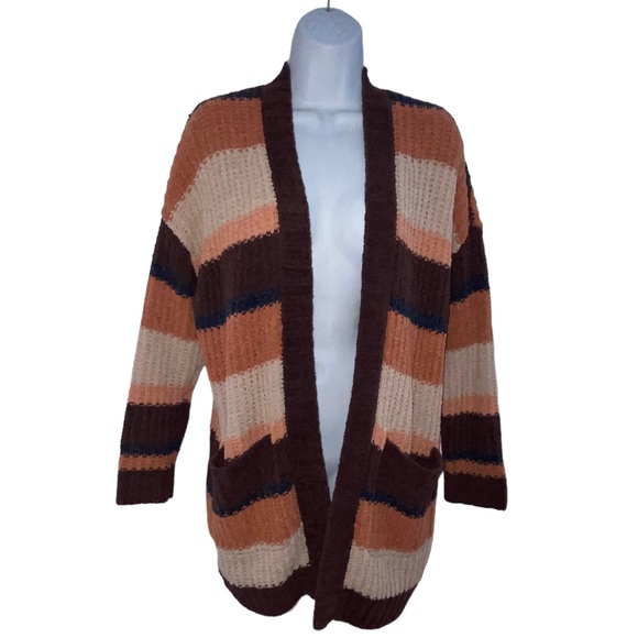 American Eagle Chenille Striped Oversized Open Cardigan - Women’s XS Small - Picture 6 of 12